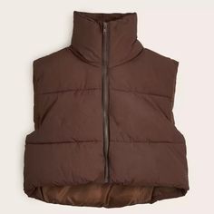 *Christmas Special* Zip Up Cropped Vest Has Drawn Strings For Tighter Fit Chaleco Casual, Thermal Vest, Comfortable Outfit, Puffy Vest, Winter Vest, Meeting Friends, Casual Belt, Vest Coat, Quilted Vest