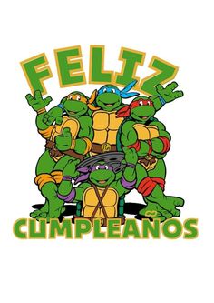 a group of teenaged turtles sitting on top of each other in front of the words raphaelo, lemonardo, raphaelo and raphaelo