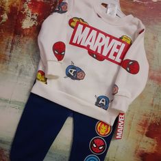 Sweat Outfit White Winter Sets With Cartoon Print, White Cartoon Print Winter Sets, White Cartoon Print Sets For Winter, White Graphic Print Sets For Playtime, White Fun Cartoon Print Sets, White Cotton Sets With Character Print, White Fun Sets With Cartoon Print, Sweat Outfit, Spiderman Outfit