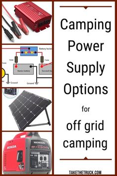 an advertisement for camping power supply options