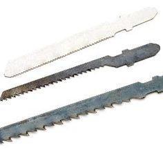 three different types of saws on a white background