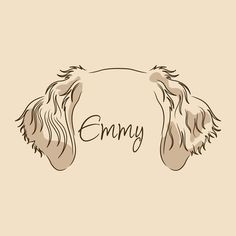 an image of a dog's head with the word envy on it