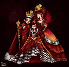 an image of three people dressed in costume