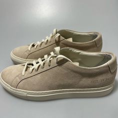 Common Projects Achilles Suede Low Top Sneakers Nude Women’s Eu 39/Us 9. Lightly Used. Box Included. Classic Low-Top Sneakers In A Smooth Suede Fabrication. Calf Leather Upper Round Toe Lace-Up Vamp Calf Leather Lining Rubber Sole Made In Italy Everyday Low-top Suede Sneakers, Sporty Low-top Sneakers With Suede Lining, Leather Low-top Sneakers With Suede Lining, Low-top Suede Sneakers With White Sole, Beige Low-top Suede Sneakers, Common Projects Shoes, Common Projects Achilles, Common Projects, Low Top Sneakers