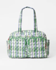 Designed for non-stop days (whether you're a busy mom or finessing your fitness routine), the Nik Duffel Bag features an ultra-organized interior. You'll find pockets for water bottles, removable pouches, and so much more. And on the exterior? A luggage sleeve that converts into a slip pocket, to make your next jaunt a breeze. Summer Plaid, Mz Wallace, Non Stop, Cute Bags, Busy Mom, Natural Leather, Things To Buy, Italian Leather, Purse Wallet