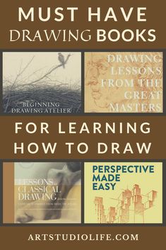 four books with the title must have drawing books for learning how to draw