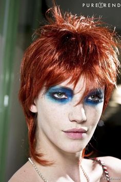 70s Punk Makeup, New Wave Fashion 80s, David Bowie Makeup, Glam Rock Makeup, Editorial Make-up, Rock Makeup, Funky Makeup, 70s Punk, Drag Make-up