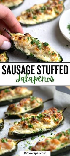 sausage stuffed jalapenos are an easy appetizer that is ready to be eaten