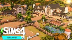 the sims 4 horse ranch is shown in this screenshot