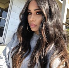 Janet Guzman Balayage Latina, Black Hair Balayage Latina, Natural Human Hair Extensions, Hair Extension Brands, Virgin Hair Bundles, Indian Remy Hair, Natural Human Hair, Hair Balayage