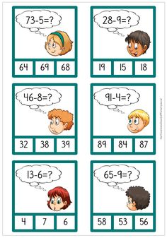 the worksheet for addition to subtraction is shown with numbers and faces