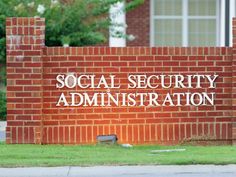 a brick sign that says social security administration