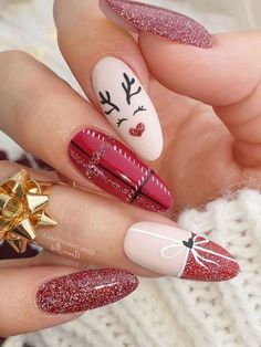 Get into the holiday spirit with these festive nail designs! From playful candy cane stripes to elegant snowflakes, there's a design for every mood. Are you feeling naughty or nice this Christmas? #ChristmasNails #HolidayNails #NaughtyOrNice #FestiveFingers #NailArt #WinterWonderland #MerryManicure #DeckTheNails #JingleAllTheWay #NailGoals December Nails 2024, Hot Nail Designs, Christmas Gel Nails