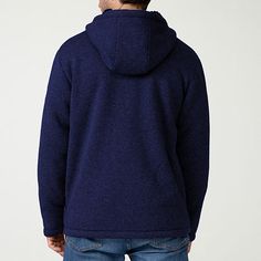 This Free Country men's midweight zip jacket is the perfect off-duty outerwear piece for your collection. Made from a heathered knit, this hooded jacket comes with a soft fleece lining, a full zip closure and front slip pockets. Wear it with jeans and a long-sleeve tee underneath. Features: Hooded, LinedClosure Type: ZipperPockets: 2 Front Slip PocketsSleeve Length: Long SleeveWarmth Factor: MidweightApparel Length: 28.5 InchesOuterwear Length: ShortFiber Content: 100% PolyesterFabric Descripti… Country Men, Off Duty, Fleece Jacket, Hooded Jacket, Long Sleeve Tees, Coats Jackets, Long Sleeve, How To Wear