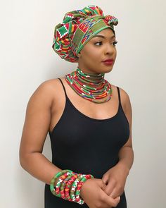 Neela African Print 15 Strands Statement Rope Necklace - Afrilege African Dance, African Hats, African Traditional Wear, Red Accessories, Cheap Fashion, African Fashion Women Clothing, African Inspired Fashion, Polyester Satin, African Fashion Women