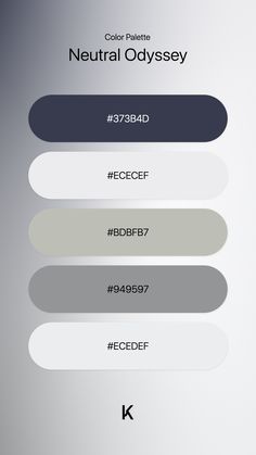 Art · Beige · Black · Brown · Cold · Color · Color Palette · Design · Fashion · Grey · History · Neutral · Palette · Neutral Odyssey · Fall · Color Palette Gray Pantone, Pantone Colour Palettes, Web Colors, House Color Palettes