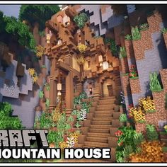 the mountain house in minecraft