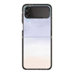 an iphone case with a white and blue background