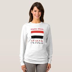 Yemen and Yemeni Flag Red Personalization Women's  T-Shirt Yemeni Flag, Yemen Flag, Yemen, Suit Accessories, Kids Stationery, Clothing Labels, Hat Hairstyles, Toddler Outfits, Clothing And Shoes