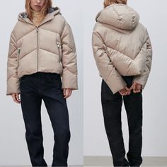 Size Small. Nwt. Neutral Color. Short Style Puffer. Black Weather Repellent Interior. Approx Measurements: Pit To Pit: 24”. Length: 23”. Tags: #Neutral #Aesthetic #Puffer #Winter #Snow Beige Puffer Jacket For Winter Workwear, Winter Beige Puffer Jacket For Workwear, Beige Winter Workwear Puffer Jacket, Beige Long Sleeve Puffer Jacket For Work, Beige Puffer Jacket For Work In Fall, Zara Beige Outerwear For Cold Weather, Beige Puffer Jacket With Padded Collar For Spring, Chic Beige Puffer Jacket For Winter, Chic Beige Winter Puffer Jacket