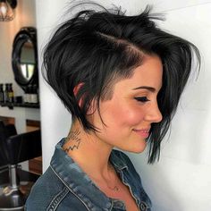 50 Super-Cool Undercut Bob Haircuts for a Subtly Edgy Look Classy Undercut Women, Undercut A Line Bob, Long Pixie With Undercut, Pixie Bob Undercut, Undercut Bob Hairstyles, Bob With Undercut, Short Undercut Hairstyles, Undercut Bob Haircut, The Undercut