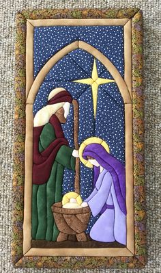 The Nativity Scene, Magic Crafts, Nativity Crafts, Birth Of Jesus, Christmas Quilts, Christmas Quilt