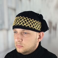 View our stunning kufi hat collection that will add an a fashionable element in your daily life. Treat yourself to the most beautiful crocheted unique design kufi! Click to shop now! Perfect organic muslim kufi hat for mens. Kufi section: https://etsy.me/3veGpPT This is a best gift for spirituality. A man of any age use kufi daily as a hat and will be pleased and grateful for this gift. Remarkable hand crocheted cotton kufi for our beloved mens: grandfather, father, husband, baby and teens son, Traditional Black Hat As Gift, Handmade Gold Hat For Gift, Gold Cap Hat As Gift, Gifts For Men Birthday, Kufi Hat, Men Birthday, Crown Hat, Mens Beanie, Islamic Prayer