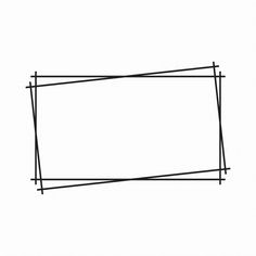 a black and white drawing of a rectangular frame