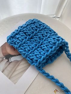 BirdinBag - Blue Beach Mini Crochet Bag - Chic and Minimalist Design Mini Crochet Bag, Bags Pattern, Mini Crochet, Blue Beach, Crochet Bag Pattern, Crochet Bags, Bag Pattern, Crochet Bag, Polyester Material