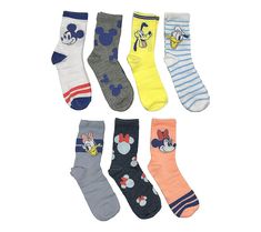 Add a touch of fun to your sock drawer with seven pairs of Disney Mickey & Friends no-show socks. Adorably packaged inside a themed gift box, they're the perfect pick for Disney super fans of all ages. Sock Drawer, Disney Ladies, No Show Socks, Mickey And Friends, Disney Mickey, Crew Socks, Fashion Accessories, Socks, Disney