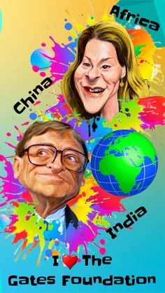 an image of two people with the caption i love the gates foundation