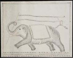 an elephant is depicted in this drawing