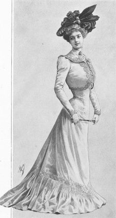 Fashion Plate - Les Modes - 1901 Gilded Age Fashion, Victorian Era Fashion, Historical Costuming, 1900s Fashion, Era Fashion, 20th Century Fashion, Gibson Girl, Country Humans, Edwardian Fashion