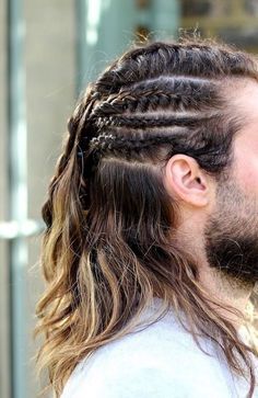 Mens Viking Hairstyles Long, Viking Man Hair, Men Viking Hair, Male Viking Braids, Viking Braids For Men, Viking Hair Styles, Viking Hair Men, Viking Braids Men