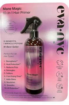 Eva NYC Mane Magic 10-in-1 Primer, 16 Ounce (1 Pack) Mane Magic, Eva Nyc, Hair Dryness, Argon Oil, Blister Packaging, Severe Acne, Highlights Brown Hair, Dry Oil, Frizz Control