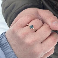 Unique Three Stone Ring Multigemstone Cluster Ring Trapeziod | Etsy Diamond Sapphire Ring With Accent Stones For May Birthstone, Diamond And Sapphire Ring For May Birthstone, Sapphire Ring With Diamond For May Birthstone, May Birthstone Sapphire Ring With Diamond Accent Stones, Blue Emerald Cut Ring With Rose Cut Diamonds, Emerald Cut Blue Ring With Rose Cut Diamonds, Trillion Cut Diamond Jewelry For Proposal, Round Cut Cluster Ring With Accent Stones For Proposal, Blue Marquise Cut Rings With Rose Cut Diamonds