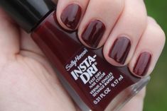 Sally Henson Nail Polish Colors, Cinna Snap Sally Hansen, Sally Hansen Cinna Snap, Sally Hansen Insta Dri Colors, Cherry Nail Polish, Sally Hansen Insta Dri, Cherry Chutney, Opi Black, Cherry Nail