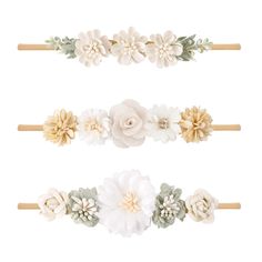 PRICES MAY VARY. ❀SOFT MATERIAL-- Headbands for baby girls come with fabric leaves and flowers with rhinestones or pearl, nylon elastic band, all materials are 100% skin friendly. ❀ADJUSTABLE SIZE--Baby girl headbands can easily stretchable 14-22 inches in circumference, recommended age 1-12 years old. ❀DESIGN DETAIL--Floral headbands are designed with a back cotton pad and flexible nylon band to be soft, lightweight and comfortable, will not leave marks on the babies head, they are fit with any Floral Hairband, Flower Hair Bows, Nylon Flowers, Flower Headbands, Girl Flower, How To Wrap Flowers, Hair Accessories Gift, Floral Wraps