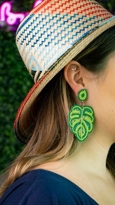 Palm beaded earrings, hand beaded in shades of green, perfect for the summer or your boho chic beach vacation. Hand Beading, Handmade Earrings, Shades Of Green, Earrings Handmade, Beach Vacation, Beaded Earrings, Jewelry Earrings Dangle, Boho Chic, Etsy Earrings