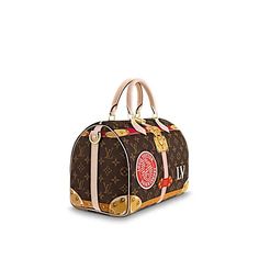 Meet the perfect city bag. Fashioned in Monogram coated canvas and leather patches adorned with trompe l’oeil screen prints of trunk corners and historic LV locks, this Speedy 30 is the very essence of LV style.   30.0 x 21.0 x 17.0 cm ( length  x height  x width )  – 11.8 x 8.3 x 6.7 inches– Printed Monogram coated canvas and leather patches– Natural cowhide leather trim– Cotton canvas lining– Gold colored metallic pieces– 2 Toron handles– 1 removable adjustable strap– 1 secure zip closure with Louis Vuitton Wallet Zippy, Louis Vuitton Designer, Speedy 30, Lv Monogram, City Bag, Lv Bag, Leather Patches, Monogram Canvas, Leather Trim