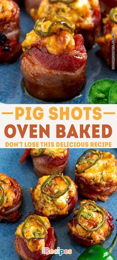 the cover of big shots oven baked with bacon, cheese and jalapenos