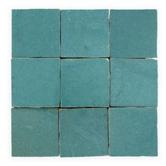 several square blue tiles are arranged together