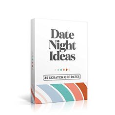 a white box with the words date night ideas on it