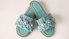 Casual Macrame Beach Bag, Macrame Flip Flops, How To Make Macrame Slipper, Diy Crochet Sandals, Macrame Bags