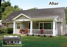 the before and after pictures of a house