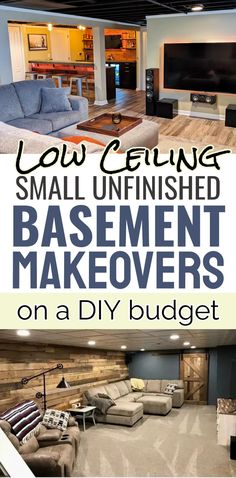 an unfinished basement makeover on a budget