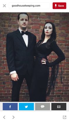 a man and woman dressed up for halloween