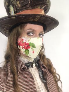 Face Mask Halloween Costume Link to video- https://youtu.be/K06nbQik08Y The Mad Hatter Costume, Hatter Costume, Mad Hatter Costume, The Mad Hatter, Mad Hatter