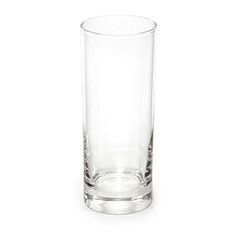 an empty glass on a white background