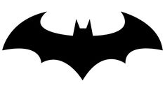 the batman symbol is shown in black and white